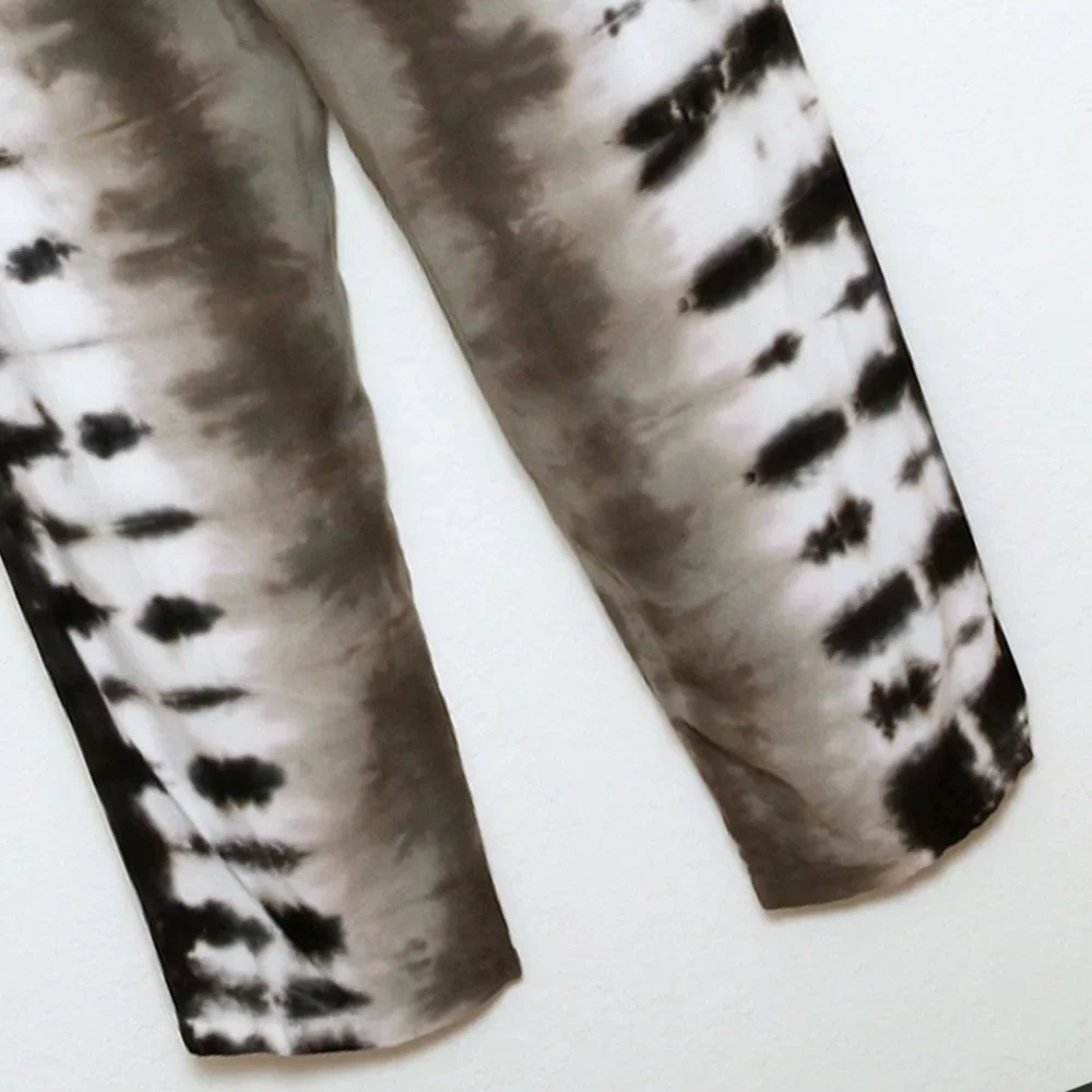 NWT River + Sky Kickback Tie Dye Animal‎ Print Jogger Black Gray Women S - Picture 8 of 14